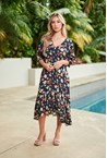 PRISM LACE DRESS - navy multi